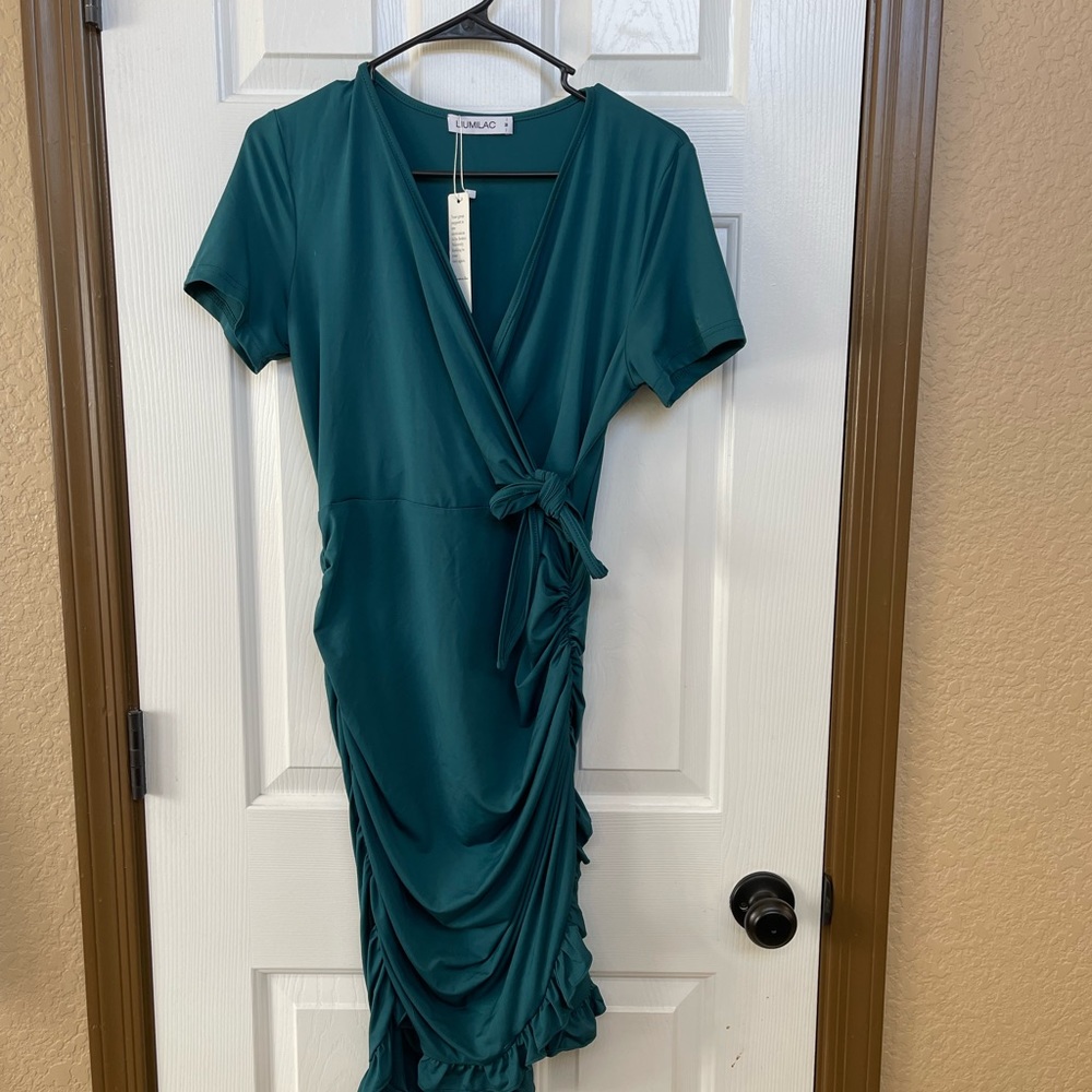 Teal breathable band friendly dress